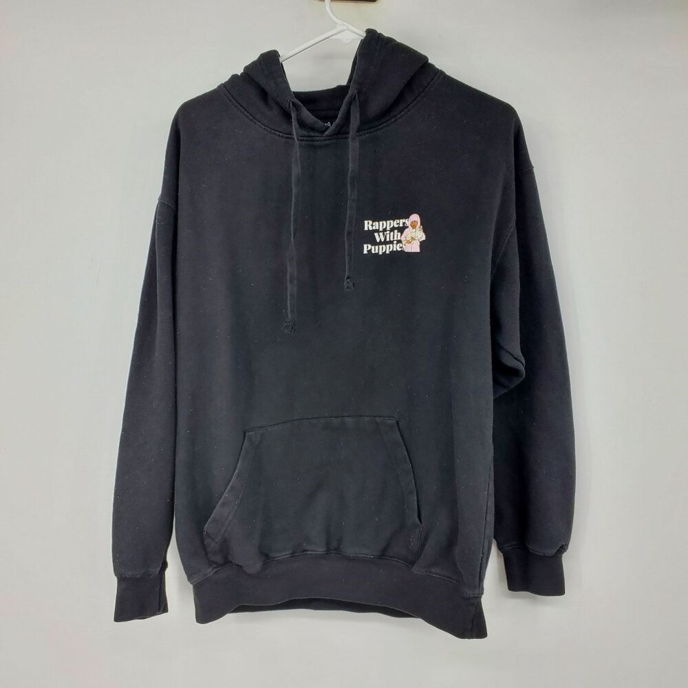 Dog Limited Rappers With‎ Puppies Black Hoodie Sweatshirt Size Medium